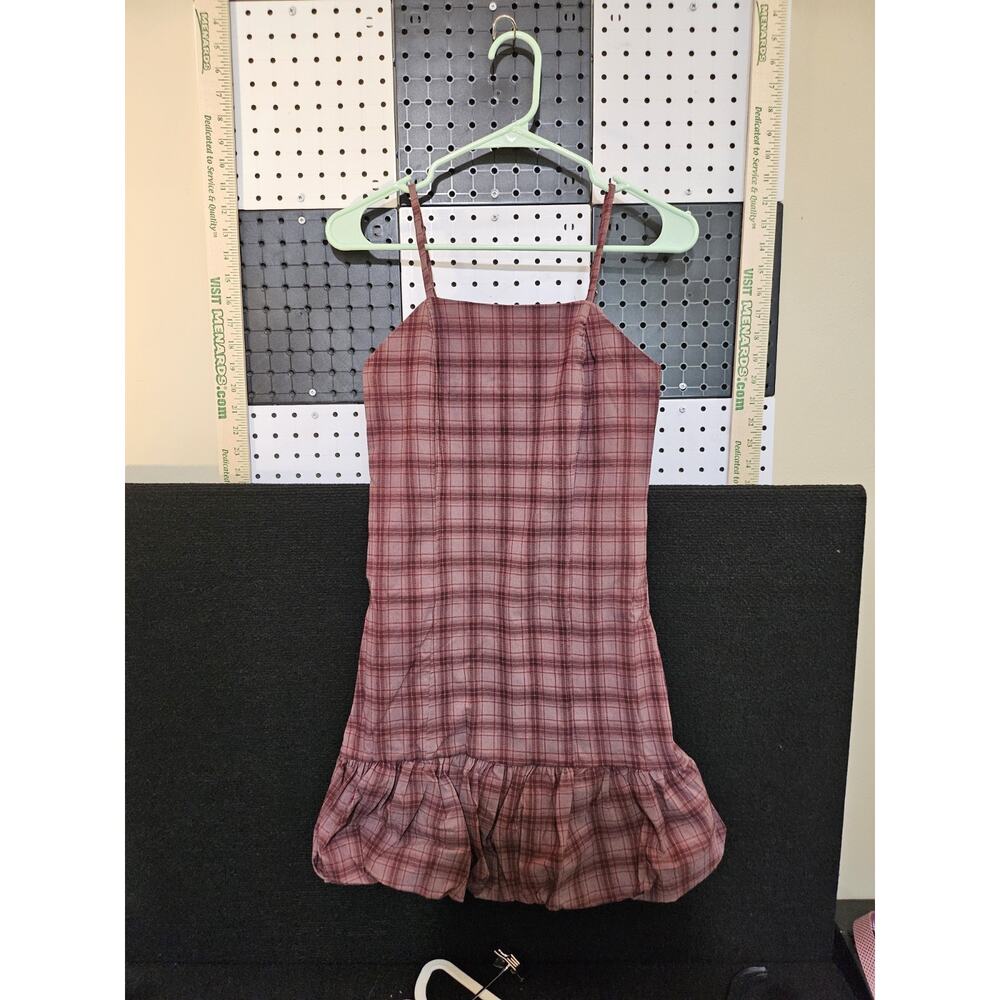 Madden NYC Plaid Spaghetti Strap Dress Size Medium 90s Y2k Prep Cottagecore